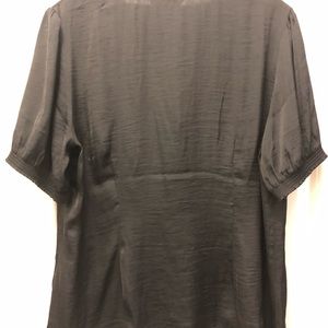 Large black silk top